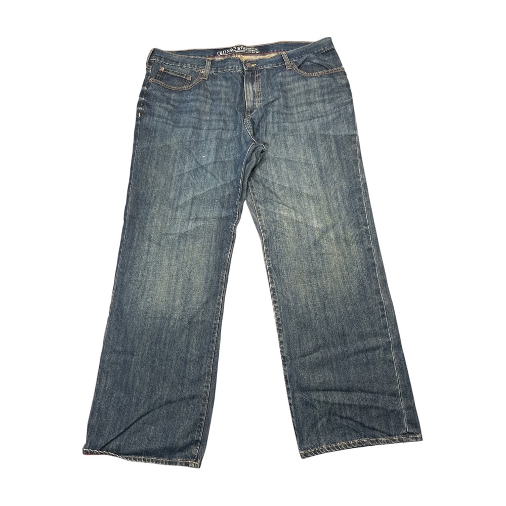 Old Navy Authentic Straight Leg Jeans Mens 42x32 Blue Denim Medium Wash Cotton